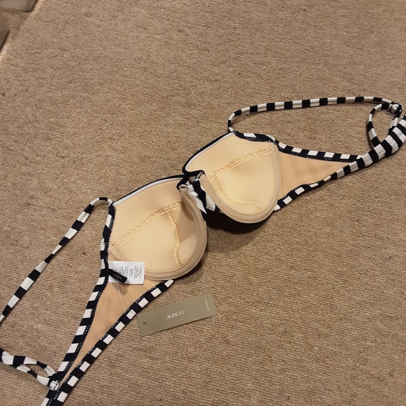jcrew bikini top navy and white stripe with tags - Picture 2 of 3